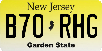 NJ license plate B70RHG
