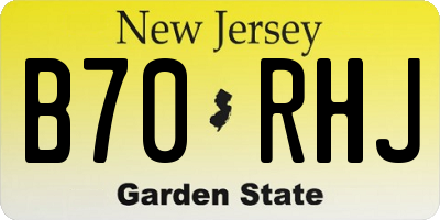 NJ license plate B70RHJ