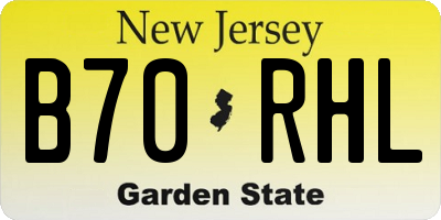 NJ license plate B70RHL