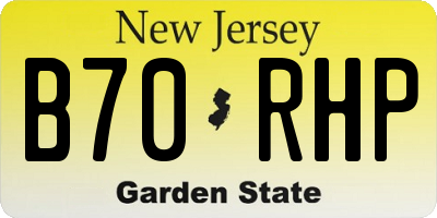 NJ license plate B70RHP