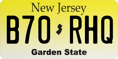 NJ license plate B70RHQ