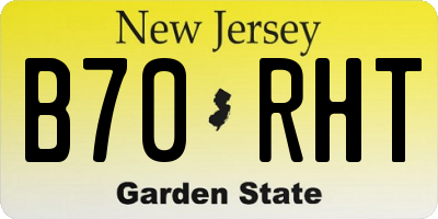 NJ license plate B70RHT