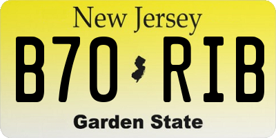 NJ license plate B70RIB