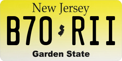 NJ license plate B70RII