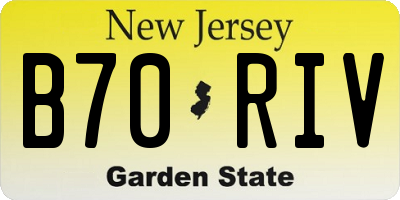 NJ license plate B70RIV