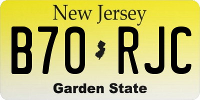 NJ license plate B70RJC