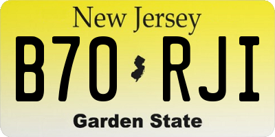 NJ license plate B70RJI