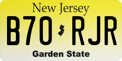 NJ license plate B70RJR