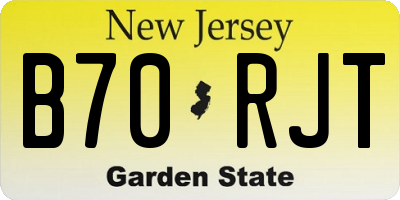 NJ license plate B70RJT
