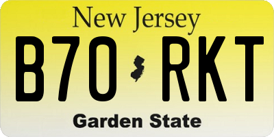 NJ license plate B70RKT