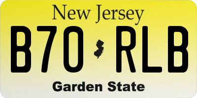 NJ license plate B70RLB
