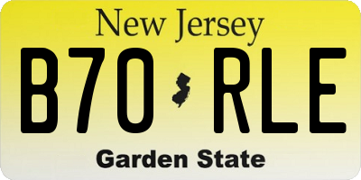 NJ license plate B70RLE