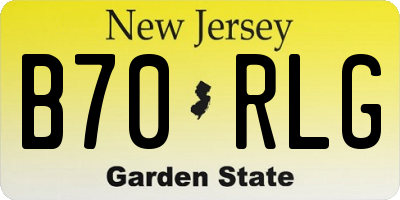 NJ license plate B70RLG