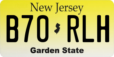 NJ license plate B70RLH