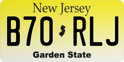 NJ license plate B70RLJ