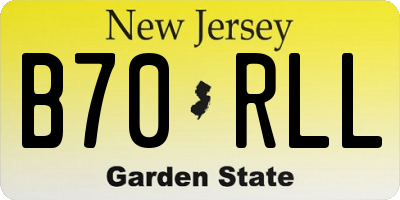 NJ license plate B70RLL