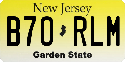 NJ license plate B70RLM