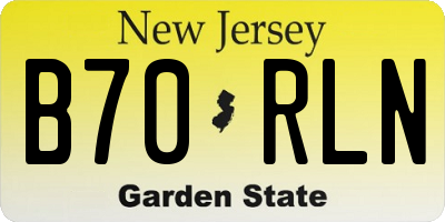 NJ license plate B70RLN