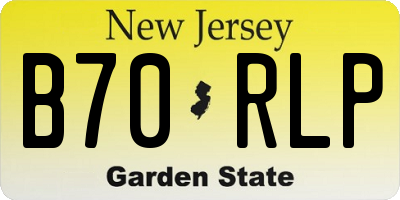 NJ license plate B70RLP