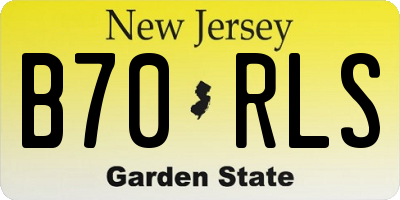 NJ license plate B70RLS