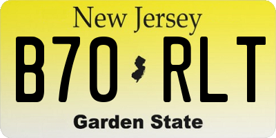 NJ license plate B70RLT