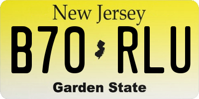 NJ license plate B70RLU