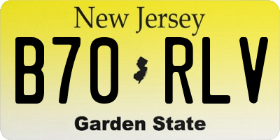 NJ license plate B70RLV