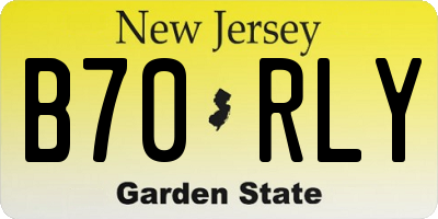 NJ license plate B70RLY