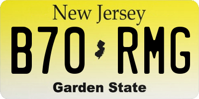 NJ license plate B70RMG