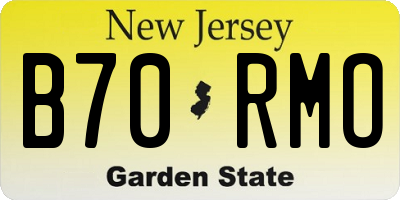 NJ license plate B70RMO