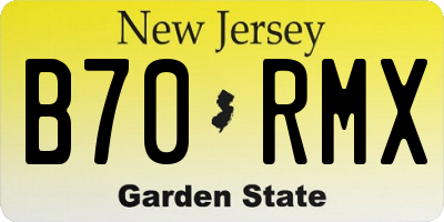 NJ license plate B70RMX