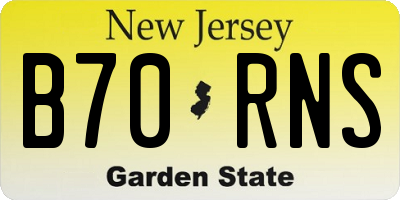 NJ license plate B70RNS