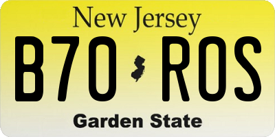 NJ license plate B70ROS