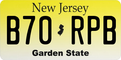 NJ license plate B70RPB