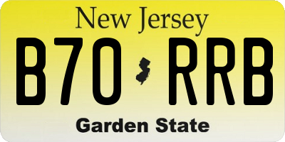 NJ license plate B70RRB