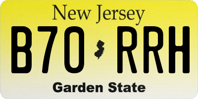 NJ license plate B70RRH