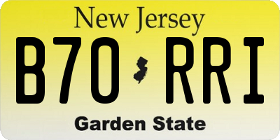 NJ license plate B70RRI