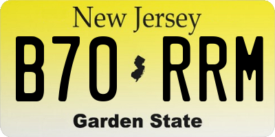 NJ license plate B70RRM