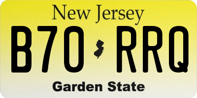 NJ license plate B70RRQ