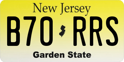 NJ license plate B70RRS
