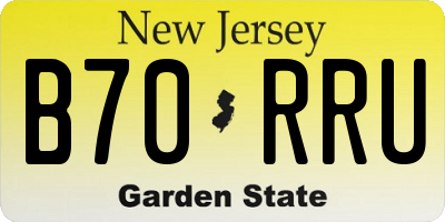 NJ license plate B70RRU