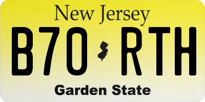 NJ license plate B70RTH