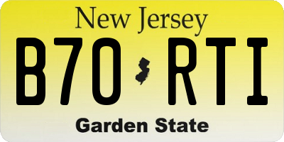 NJ license plate B70RTI