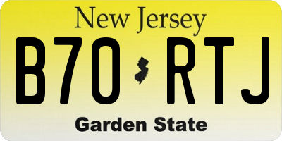 NJ license plate B70RTJ