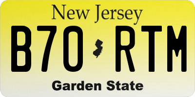NJ license plate B70RTM