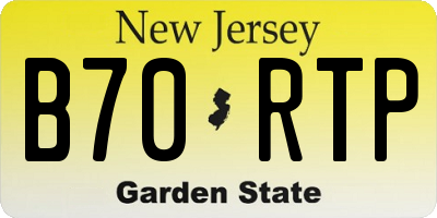 NJ license plate B70RTP