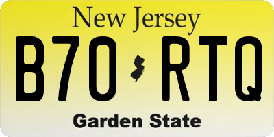 NJ license plate B70RTQ