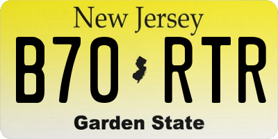 NJ license plate B70RTR