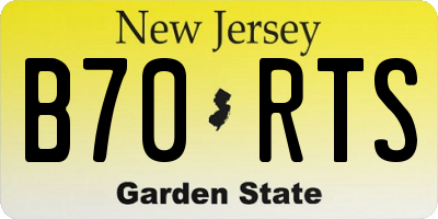 NJ license plate B70RTS