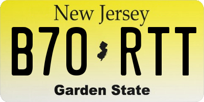 NJ license plate B70RTT